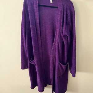 Purple duster cardigan